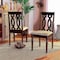 Baxton Studio Cherese Modern and Contemporary Sand Fabric and Dark Brown Finished Wood 2-Piece Dining Chair Set 174-10539-Zoro - alternate 3